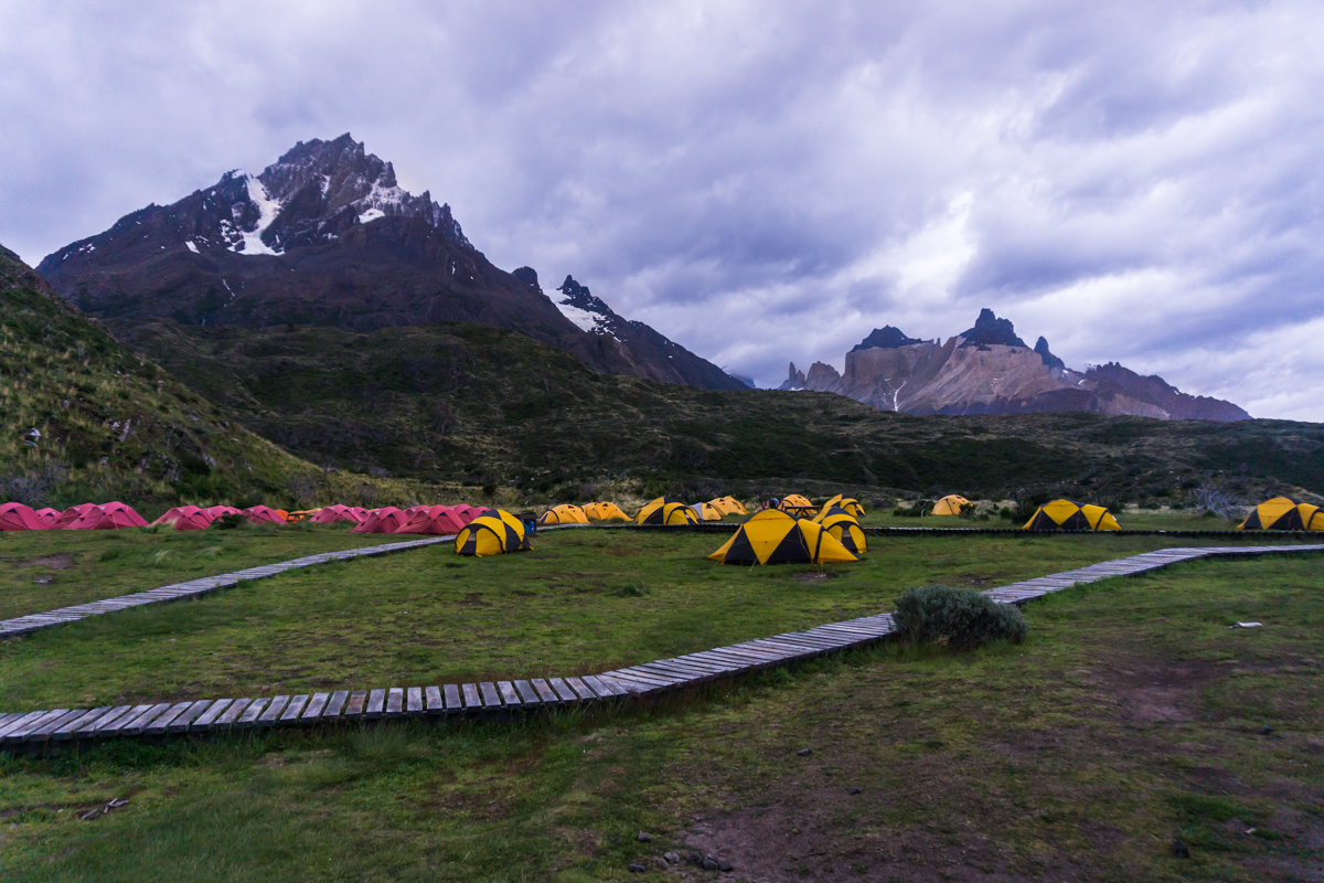 Camping Paine Grande em Torres del Paine, Chile
