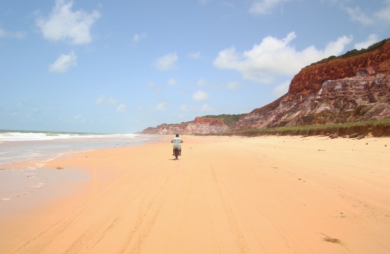 Falésias na Praia do Gunga, no litoral sul de Alagoas