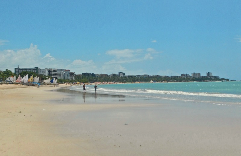 Praia de Pajuçara em Maceió, Alagoas