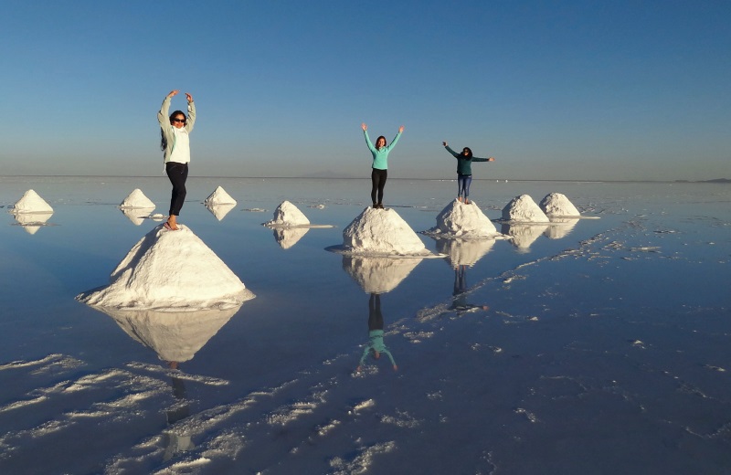 Montones de Sal no Salar de Uyuni, Bolívia