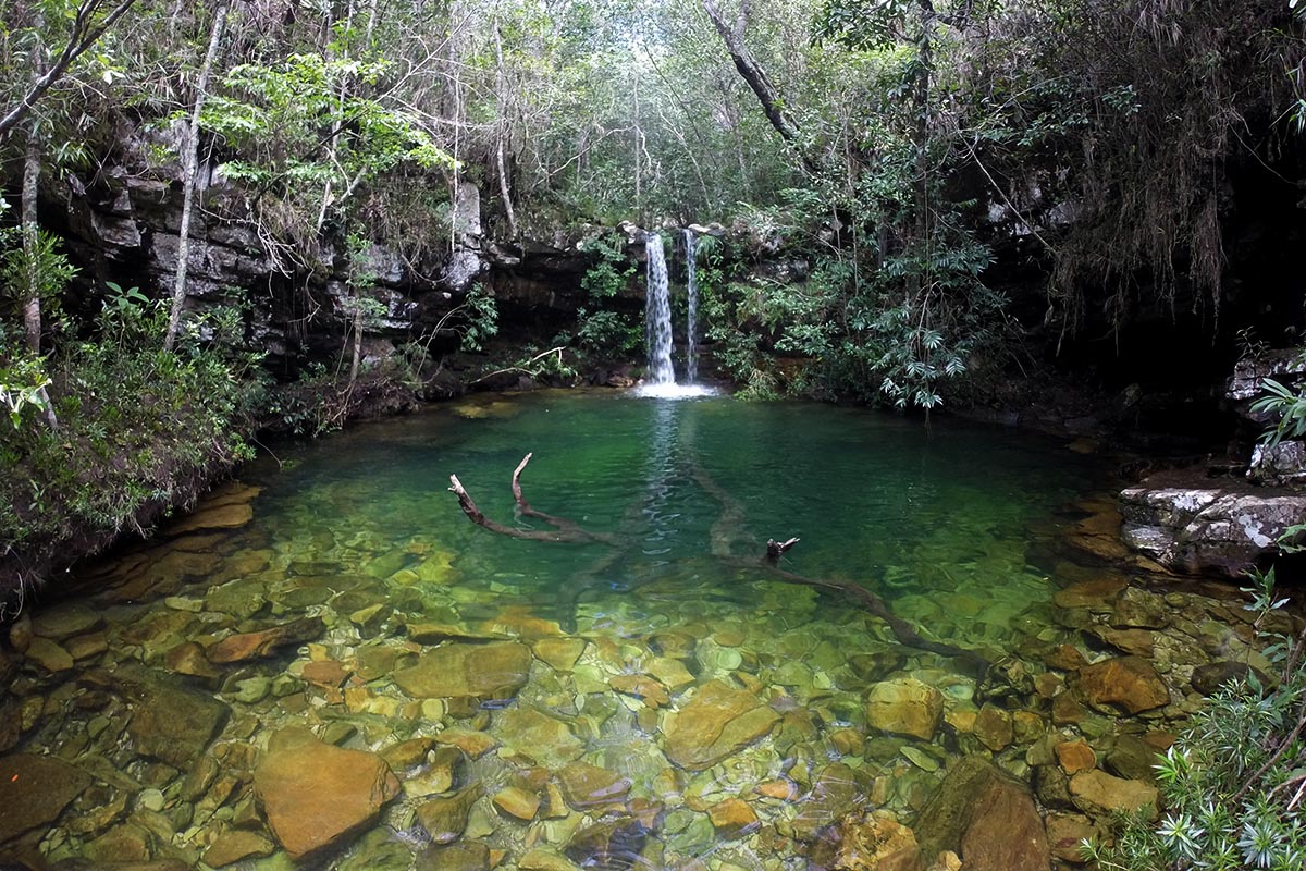 Poço do Pajé nas Cachoeiras Loquinhas, Chapada dos Veadeiros, Goiás