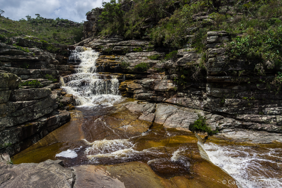 Cachoeira na parte alta da Cachoeira do Tabuleiro, Minas Gerais