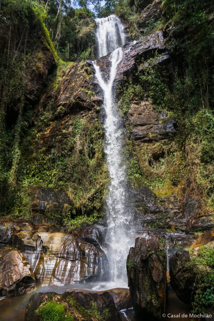 Cachoeira do Y no Complexo da Cachoeira do Arco-íris em Lima Duarte, Minas Gerais