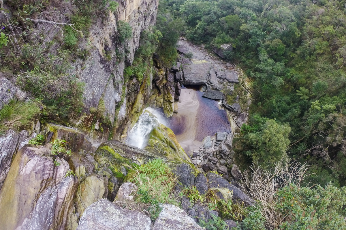 Cachoeira da Pedra Quadrada em Ibitipoca, Minas Gerais