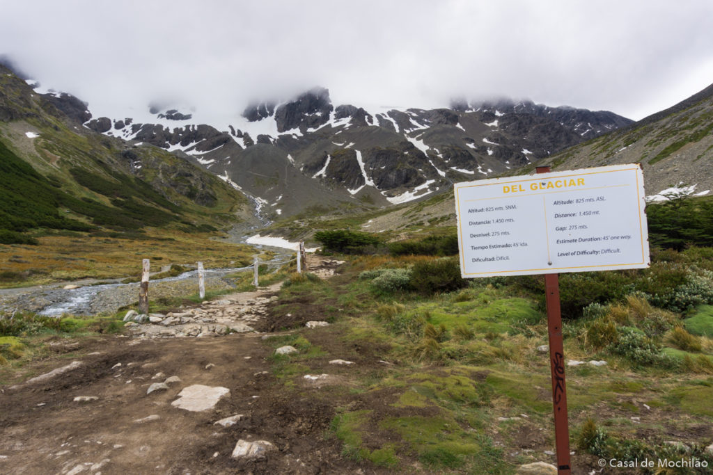 Trilha para o Glaciar Martial em Ushuaia, Patagônia Argentina