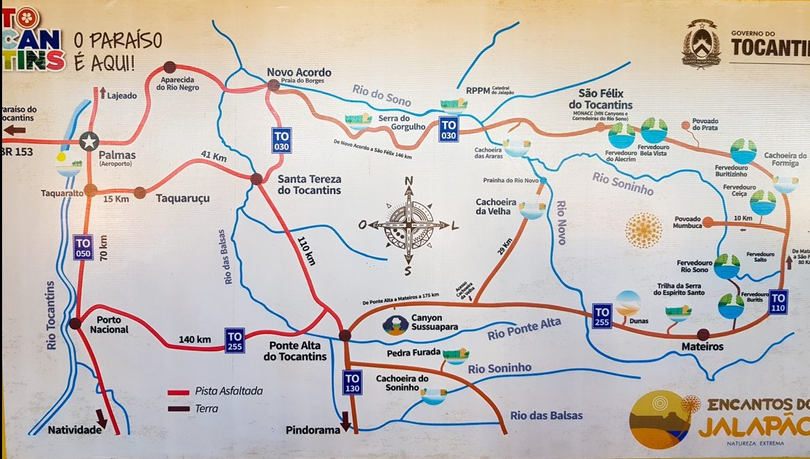 Mapa do Parque Estadual do Jalapão
