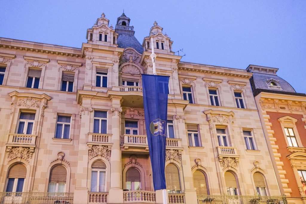 Edifício no centro histórico de Zagreb